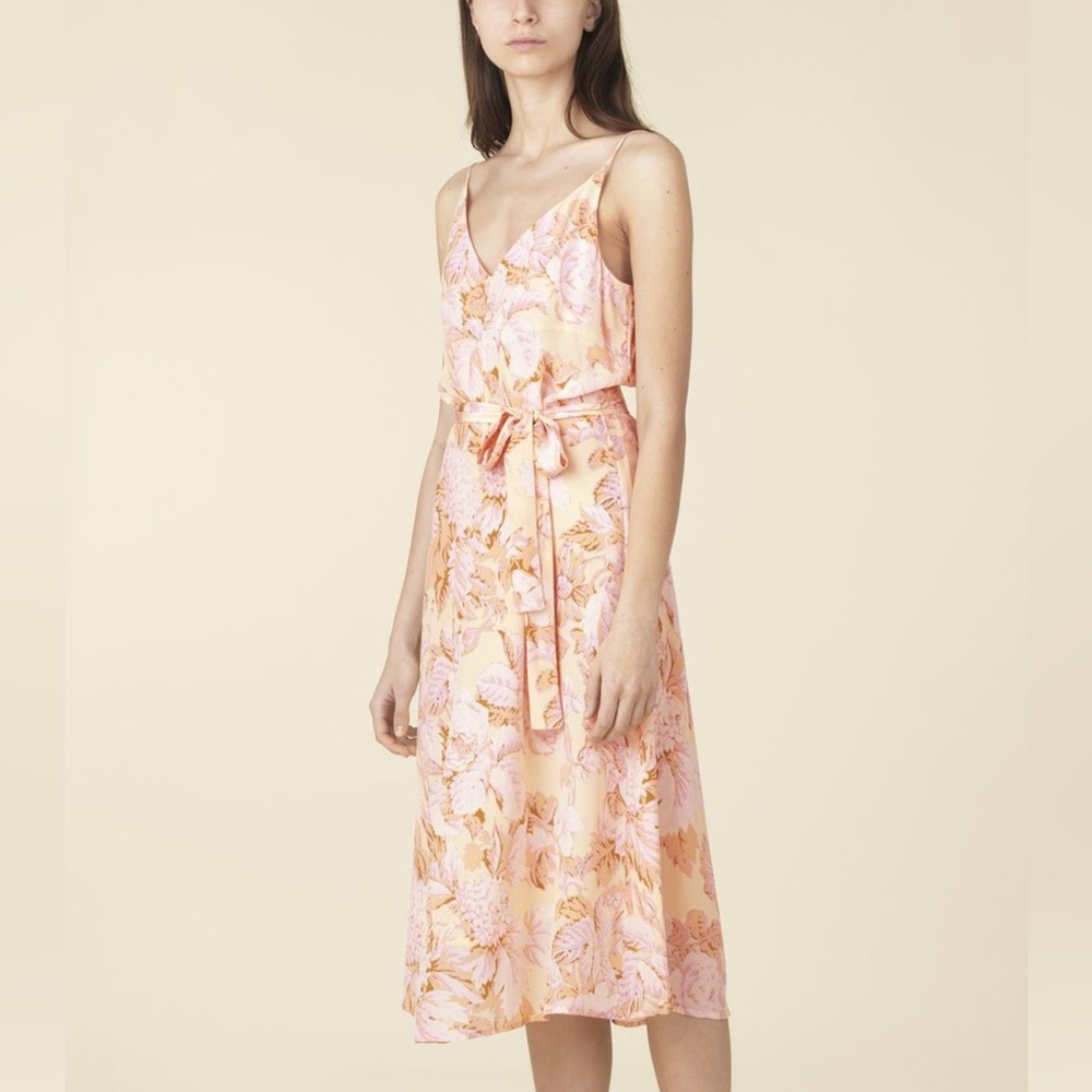 STINE GOYA Floral Sleeveless Midi Dress Size XS. worn once.